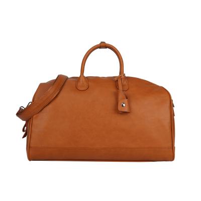 China Fashion Travel Leather Duffel Bag For Men And Women Full Grain Overnight Weekend Bags Sports Gym Duffle for sale