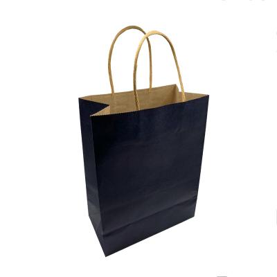 China Variety Colors Recyclable Food Grade Environmental Customized Kraft Paper Bags With Handle for sale