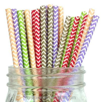China Disposable Juicy Orange Decoration Striped Paper Drinking Straw for sale