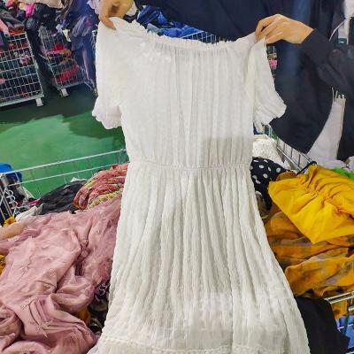 China Casual Wear Ladies Summer Chiffon Blouse Second Hand Clothing 100Kg Silk Bales Used Clothes for sale