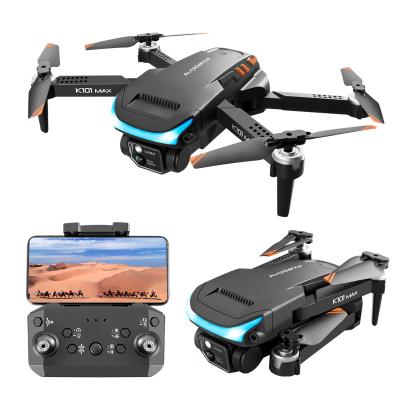 China Hot Wholesale K101 Altitude Hold Mode Real 4K Max Camera Optical Drone Flow Obstacle Avoidance Helicopter for sale