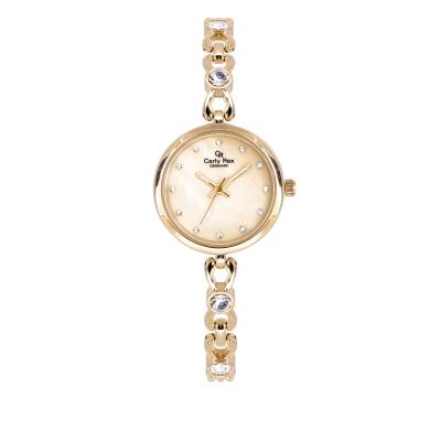 China Water Resistant OEM Analog Strap Alloy Fashion Design Ladies Watch With BROOM And Stone for sale