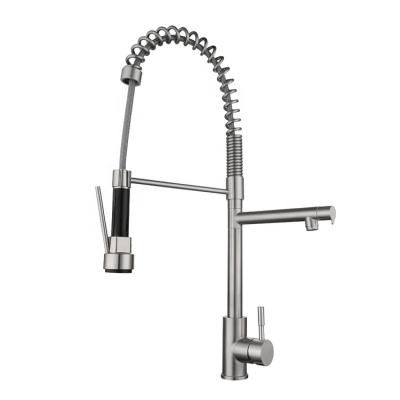 China Modern Pull Spring SS304 High Arc Pre-Rinse Commercial Kitchen Faucet for sale