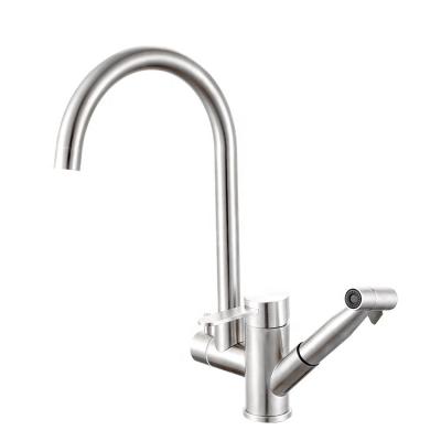 China Modern Multi Function Durable SUS304 Kitchen Faucet With Pull Out Sprayer for sale