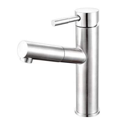 China Hot/Cold Stainless Steel Pull Out Spray Basin Mixer Tap for sale