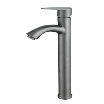 China Gray Tall Mixer Basin Tap Metered Taps Dark for sale