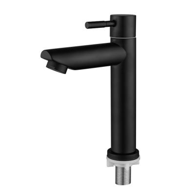 China Modern Single Handle Faucet Black Cold Water Faucet for sale