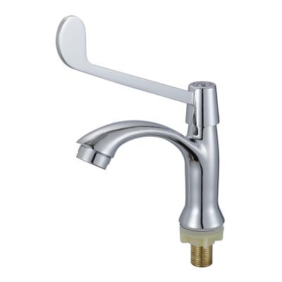 China Metered Taps Cold Water Elbow-operated Long Handle Lab Faucet for sale