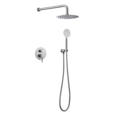 China Without Slide Bar 304 Stainless Steel Construction In Concealed Shower Mixer Set for sale