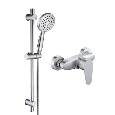 China With Slide Bar SS Bath Shower Mixer Set With Slide Bar for sale