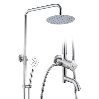 China With sliding bar bathroom SUS304 cold water shower set for sale