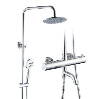 China With Slide Bar SS 304 Thermostatic Rain Shower Set Bathroom for sale