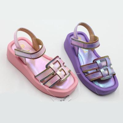 China Other Fancy New Arrival Summer hot new design  girls magic paste soft  comfortable sandals for children Non-slip Outdoor Beach Walking for sale