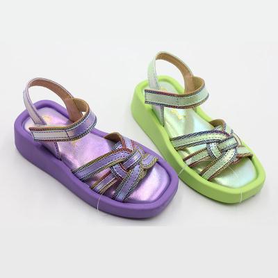 China Other custom high quality Sweet Summer Fish Mouth Princess Shoes PU Children's Girl's Sandals Shoes Everyday for Kids Girls for sale