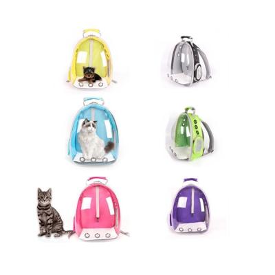 China Best Quality Bubble Cat Carrier Backpack With Vent Breathable Expandable Capsule Space Fan Transparent Cool Summer For Pets for sale