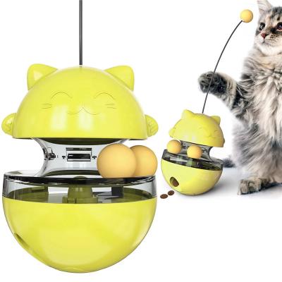 China Viable Self-Healing Cat Toy Artifact Cat Toys Leaking Food Ball Teasing Cat Stick Toy Tumbler Ball for sale