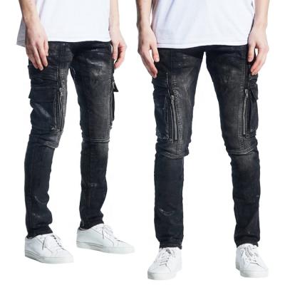 China Black Color Fade Proof OEM Tide Brand Jeans Mens High Quality Men's Jeans Denim Manufacturers for sale