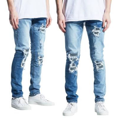 China High Quality Distressed Skinny Men's Distressed OEM Jeans Color Distressed OEM Jeans Private Label Jeans for sale