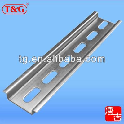 China Professional Guide Rail TH 35 Profile Galvanized Steel Din Rack Rail Clip for sale