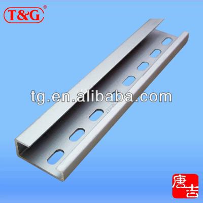 China Perforated asymmetric aluminum alloy din rail for sale