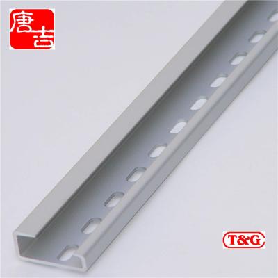 China Top Selling Galvanized Zin Din Rack Rails Lipped C Breaker Channel Galvanized Aluminum Rail for sale