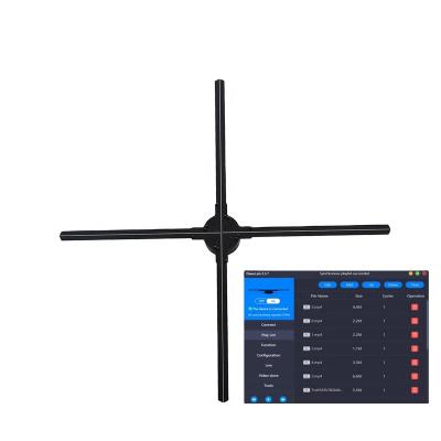 China Video Playback DSEELAB Cloud Control 1024*1024 Linux Holograma Display Led 3D Hologram Fan For Station for sale