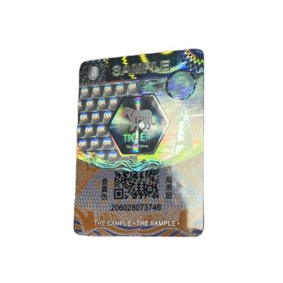 China Anti-counterfeiting high quality goods using various label sticker hologram security printing anti-counterfeiting stickers customize for sale