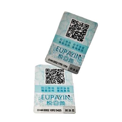 China Security Sticker Waterproof Professional Customized Printing Anti-Counterfeiting Sticker for sale