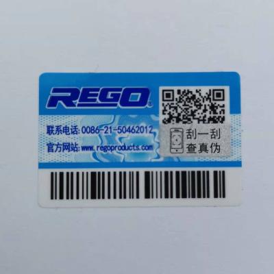 China Custom waterproof qr code tamper factory main product self adhesive destructible security label for sale