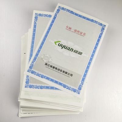 China Kids Children Adults Book Custom Security Paper Watermark Certificate Paper With UV Fiber Fluorescent Paper for sale