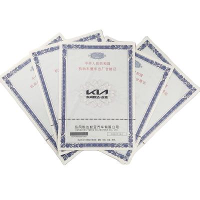 China Custom Paper Security Stickers Custom Usage Anti-Counterfeiting Certificate With Invisible Logo for sale