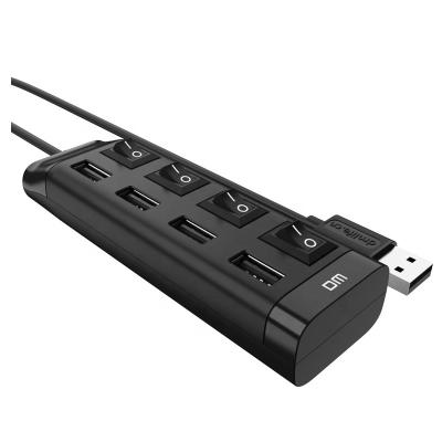 China Portable Usb 2.0 Hub 1 To 4 Usb 2.0 Ports Hub With Separate Switch For Each Port Hub CHB005 for sale