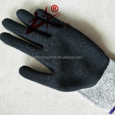 China 1/2 Latex Coated Palm Mechanic Work Gloves Anti Cut Cut 5 Cut for sale