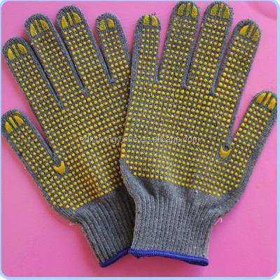 China One Or Two Sides Dot Construction Work Cheap Cotton PVC Dotted Gloves for sale