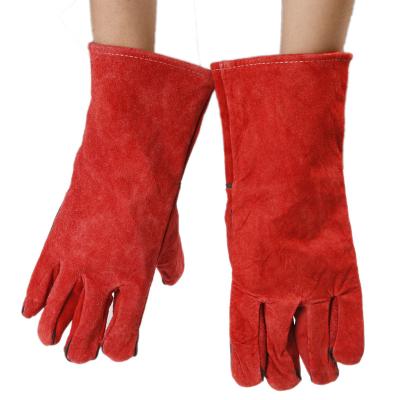 China Working Gloves Factory Sales Red Leather Welding Welding Gloves Factory Size 14 for sale