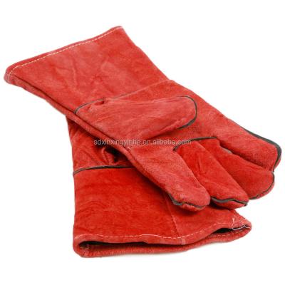 China Cow Leather Glove Soft Cowhide Split Welder Glove Leather Welding Working Gloves for sale