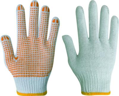 China Comfortable Wool Turning PVC Dotted Working Glove / Slight Burn Or Double Dotted for sale