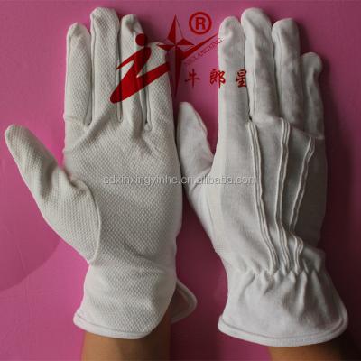 China White Hand Protection Cloth Cotton Hand Traffic Police Gloves for sale