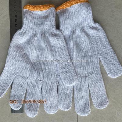 China Seamless Knit 10 Gauge Cotton Cheap Adult White Gloves for sale