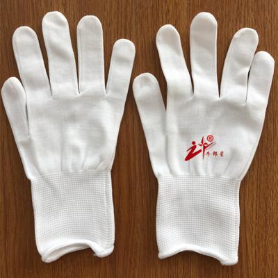 China Seamless Knit Light Work Seamless Knit White Nylon Gloves for sale