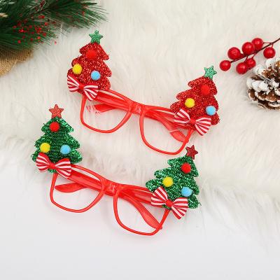 China Party Props Ornament Christmas Decorations Kids Props Frame Glasses Cartoon Tree Dress Up Creative Party Christmas Gifts for sale