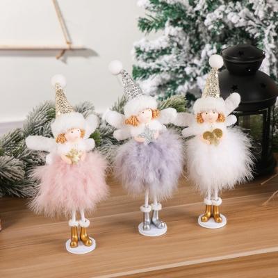 China Christmas Topper Angel Plush Small Hanging Christmast Ornament Ornaments for Christmas Tree Hanging Kids Doll Girl Cute Gift for sale