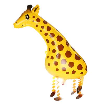 China Gift Toy Wholesale Giraffe Shaped Balloon Helium Foil Balloon For Kids Play for sale