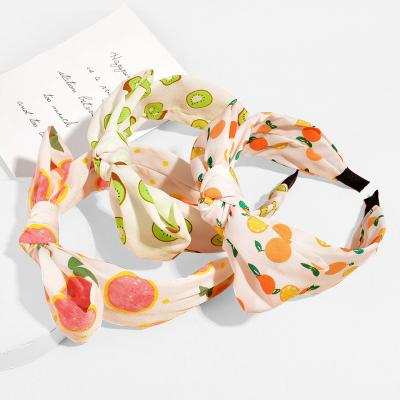 China Bow hair circle breeze direct headband fresh fruit hair accessories factory hair decoration wide edge for sale