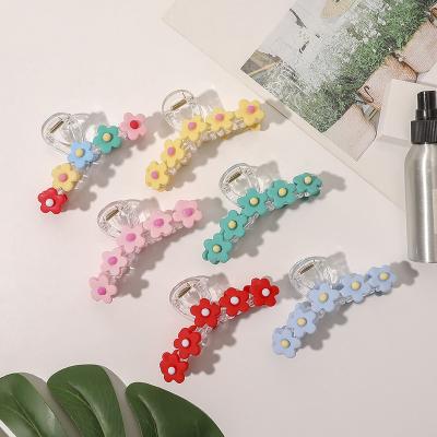 China Catch the hair 2022. New colorful women hair accessories models temperament flower hairpins soft hair accessories for sale