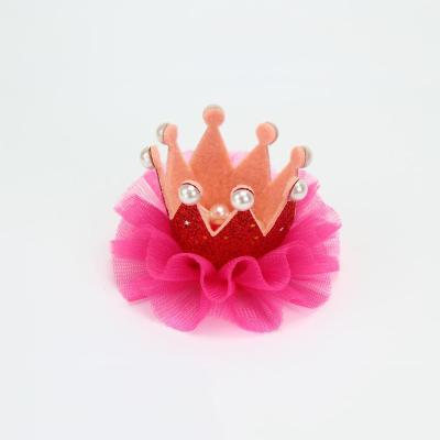 China European and American crown hair accessories baby crown shiny cute elastic band children's crown for sale