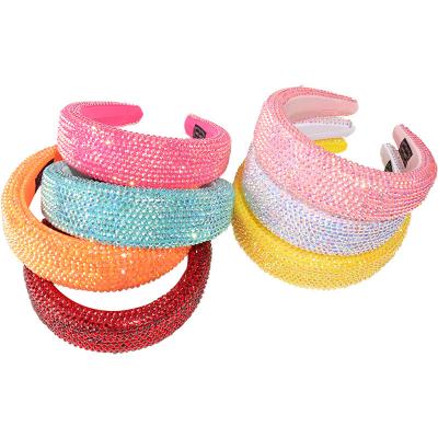 China Women's Rhinestone Hair Accessories Hair Accessories Models New European and American Shiny Hair With Drill Hair Circle for sale