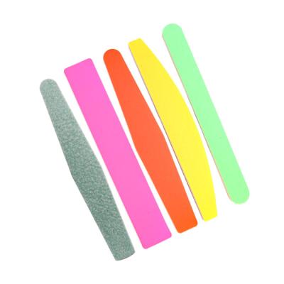 China Nail Art Beauty Professional Manicure Pedicure Art Tools Custom Logo Double-Sided set 180 150 80 100 Grit Emery Board Polishing Nail File for sale