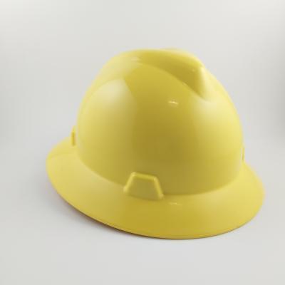 China Waterproof Full Edge Yellow Wide Brim Bottom Mining Hard Hat for sale