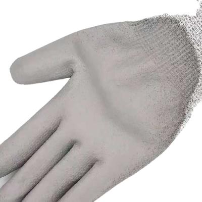 China Cut Resistant Hand Protection PU Coating Anti Slip Gloves Level 5 Cut Resistant Gloves Work Safety Gloves for sale